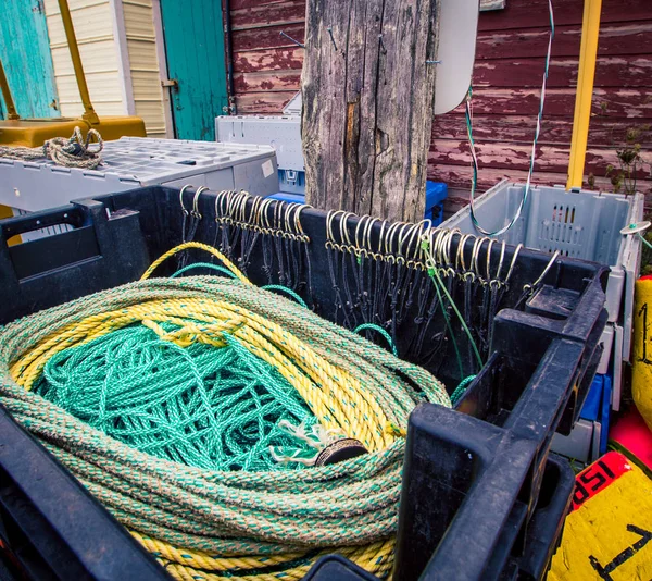 Fischereibedarf Hafen — Stockfoto