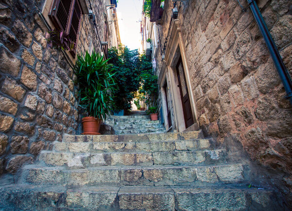 Stairway in Dubrovnik Croatia
