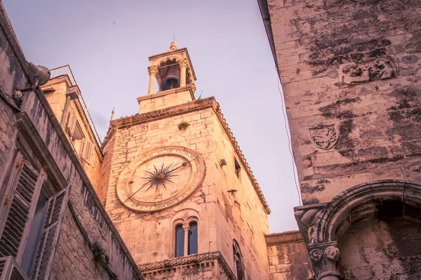 Antiga Torre Relógio Split Croácia — Fotografia de Stock
