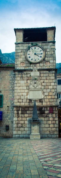 Wieża Zegarowa Kotor Czarnogóra — Zdjęcie stockowe