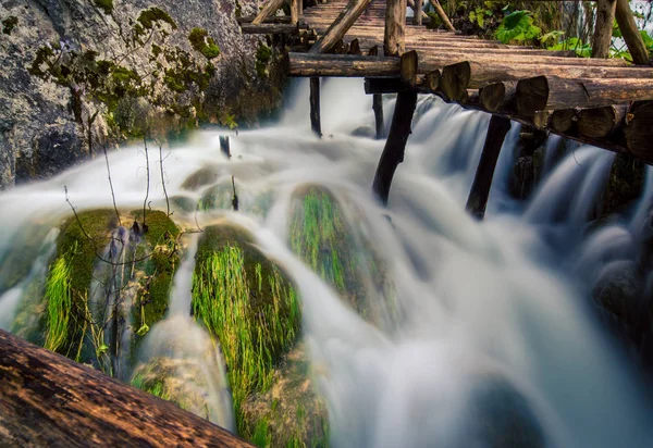 Fast Moving Water Plitvice Lakes — Stock Photo, Image