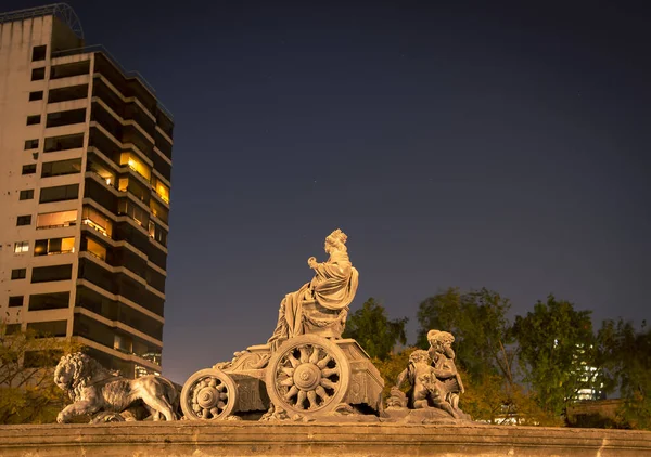 Estátuas Leão Mexico Cidade Noite — Fotografia de Stock