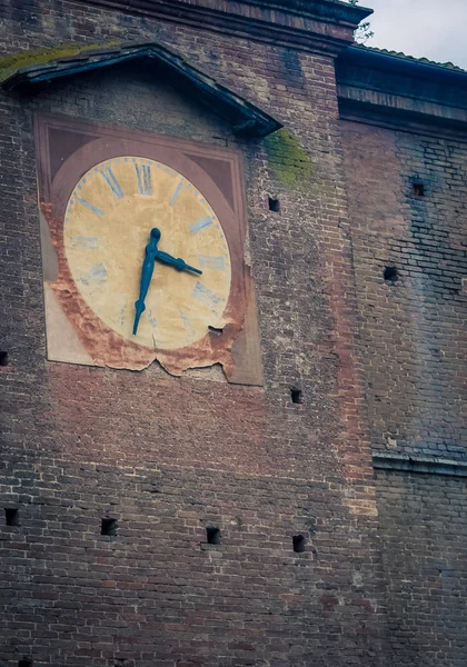 Starzy Porzucić Wieża Zegarowa Siena Włochy — Zdjęcie stockowe