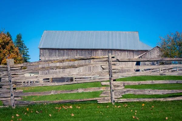 Cedar Rail Hek Platteland Ontario — Stockfoto
