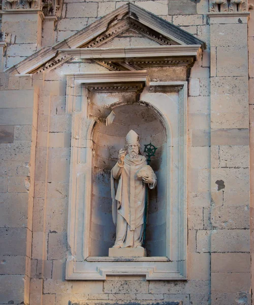 Statue Religieuse Dubrovnik Croatie — Photo