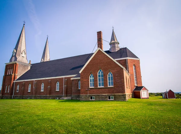Igreja Tijolo Vermelho Príncipe Edward Island — Fotografia de Stock