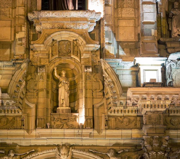 夜のリマ大聖堂 — ストック写真