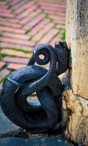 Estatua Serpiente Hierro Negro —  Fotos de Stock