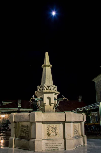 Fontana Piazza Herceg Novi — Foto Stock