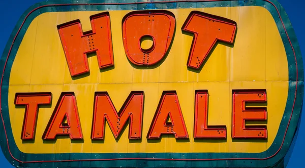 Neon Hot Tamale Işareti — Stok fotoğraf