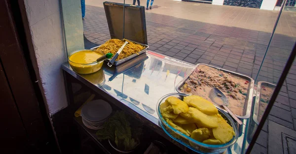 Exibição Comida Uma Rua Peru — Fotografia de Stock