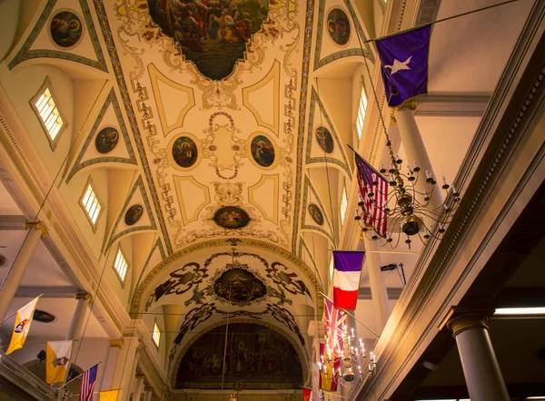 Interior Uma Igreja Nova Orleães — Fotografia de Stock