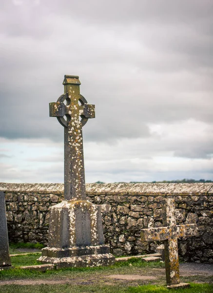 Αρχαίος Κέλτικος Σταυρός Στην Ιρλανδία — Φωτογραφία Αρχείου