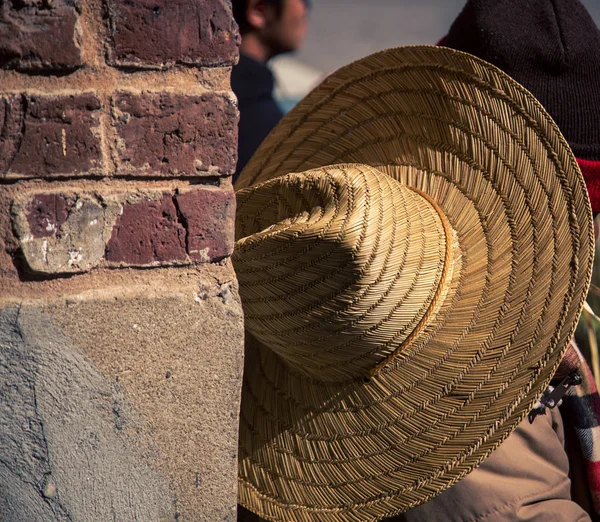 Hand Made Straw Hat Usa — Stock Photo, Image