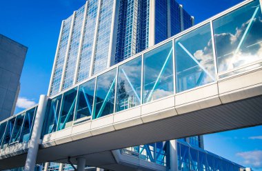 glass pedway between buildings in Halifax clipart