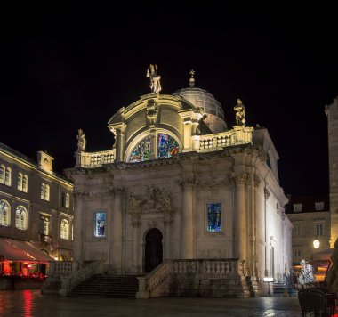Dubrovnik 'te gece kilisesi 