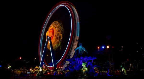 Riesenrad Bei Nacht Berlin — Stockfoto