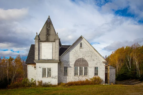 Opustit Dřevěný Kostel Novém Skotsku — Stock fotografie