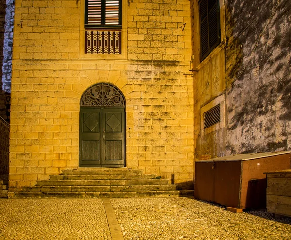 Church Entrance Night Dubrovnik — Stock Photo, Image