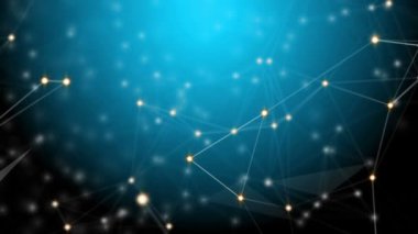 Şık arka mühendislik, teknoloji ve bilim hareket plan. Pleksus tarzı dinamik duvar kağıdı. Çokgenler, çizgiler ve noktalar organik hareket. Bilgisayar görüntüleri oluşturulur. Alan ayarları derinliği