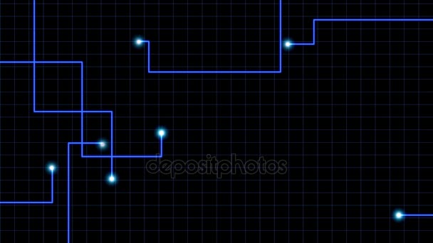 Conceito Dados Abstratos Pequenas Luzes Projetando Circuito Abstrato — Vídeo de Stock