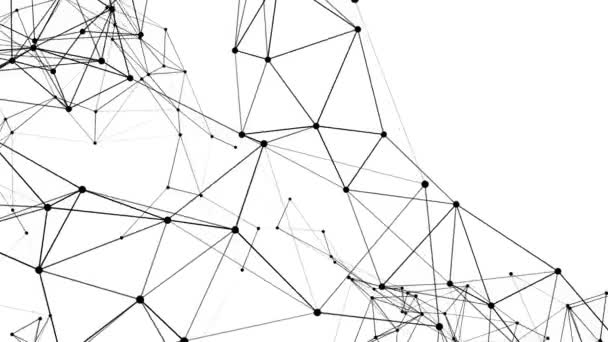 Stijlvolle Abstracte Engineering Techniek Wetenschap Beweging Achtergrond Plexus Stijl Dynamische — Stockvideo