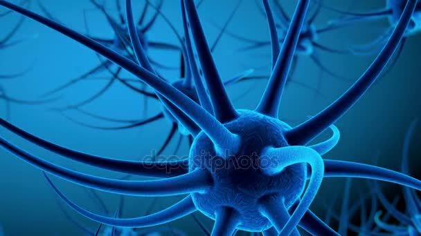 Animação Estrutura Rede Células Neuronais — Vídeo de Stock