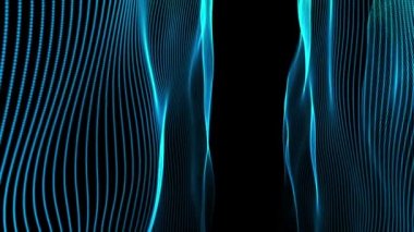 Güzel bir yumuşak organik hareket içinde sallayarak zarif mavi dikey dizeleri. 3D render