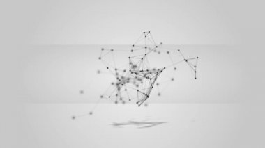 Fütüristik teknoloji arka plan. 3D pleksus stili