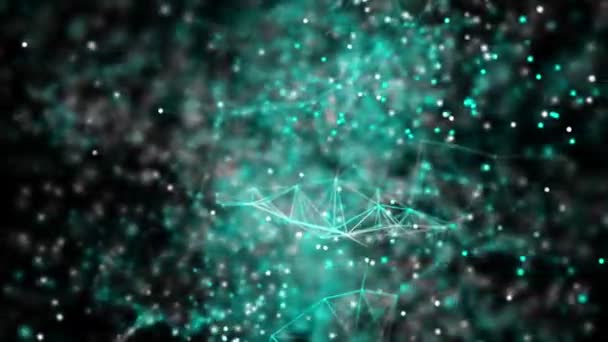 Плексус Фантазія Абстрактні Технології Інженерний Рух Фон Обертається Змінює Свою — стокове відео