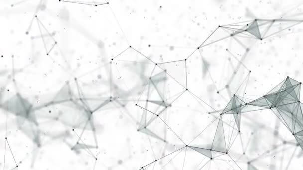 Noir sur fond fantaisie abstrait technologie blanche et mouvement d'ingénierie avec lignes plexus, points et éléments connectés polygone 