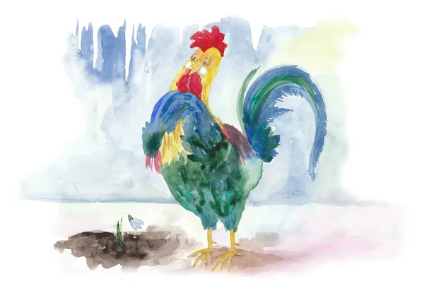 spring cock for calendar 2017.