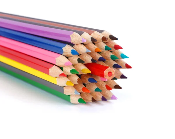 Colored pencils concept - opposition to the majority — Stock Photo, Image