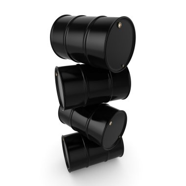 3D render siyah varil