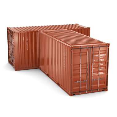 3D render konteynerler