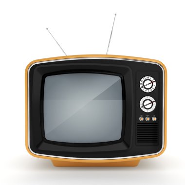 3D render eski tv