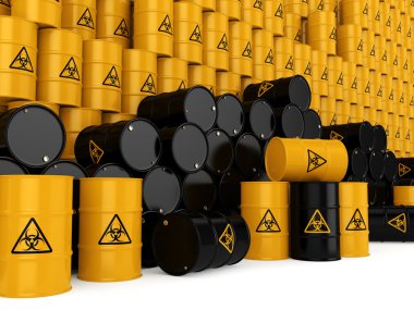 3 boyutlu biyolojik tehlike varilleri oluşturuluyor