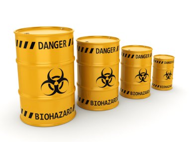 3 boyutlu biyolojik tehlike varilleri oluşturuluyor