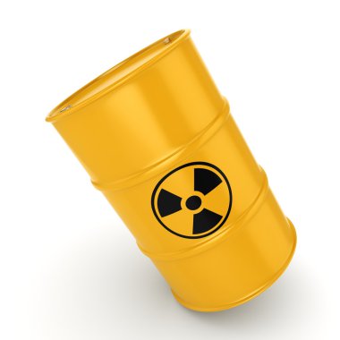 3D render radyoaktif varil