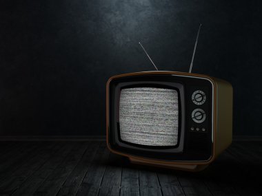 3D render eski tv