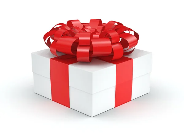 3D rendering White gift box — Stock Photo, Image