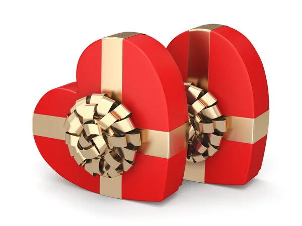 3D рендеринг Red boxes heart — стоковое фото