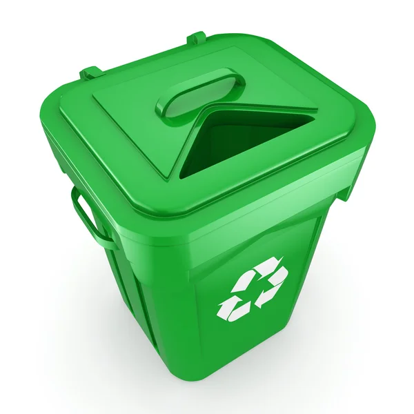 3D-Rendering grüne Recycling-Tonne — Stockfoto