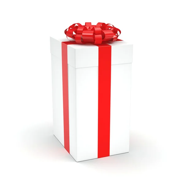 3D rendering White gift box — Stock Photo, Image