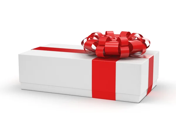 3D-Rendering weiße Geschenkbox — Stockfoto