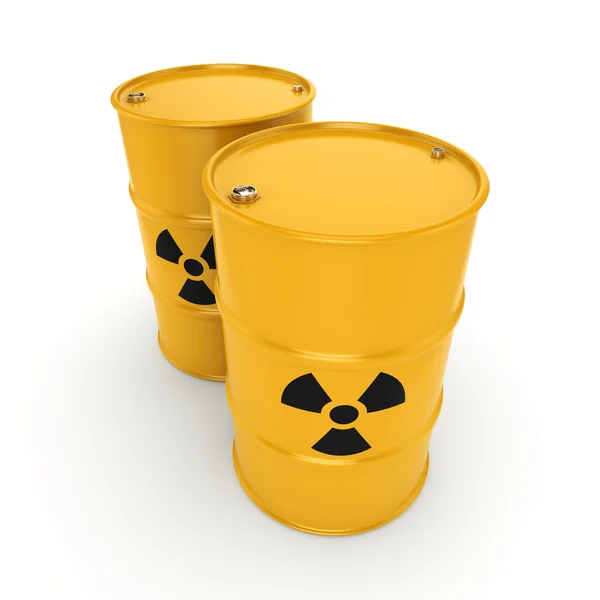 3d 渲染放射性桶 — 图库照片