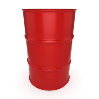 3D Render kırmızı varil
