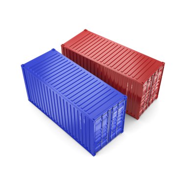 3D render konteynerler