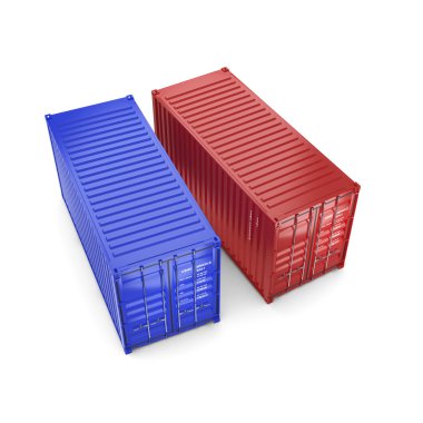 3D render konteynerler
