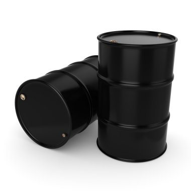 3D render siyah varil